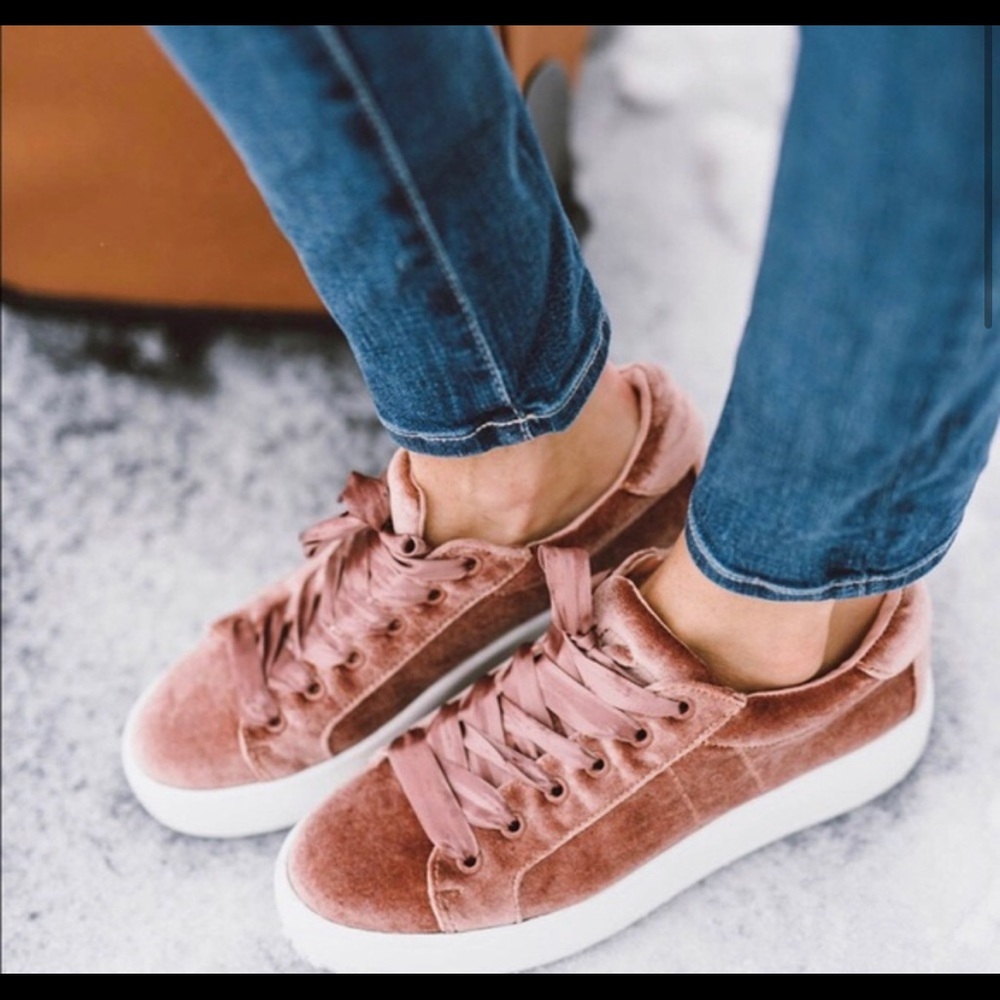 Steve Madden Velvet Platform Sneakers